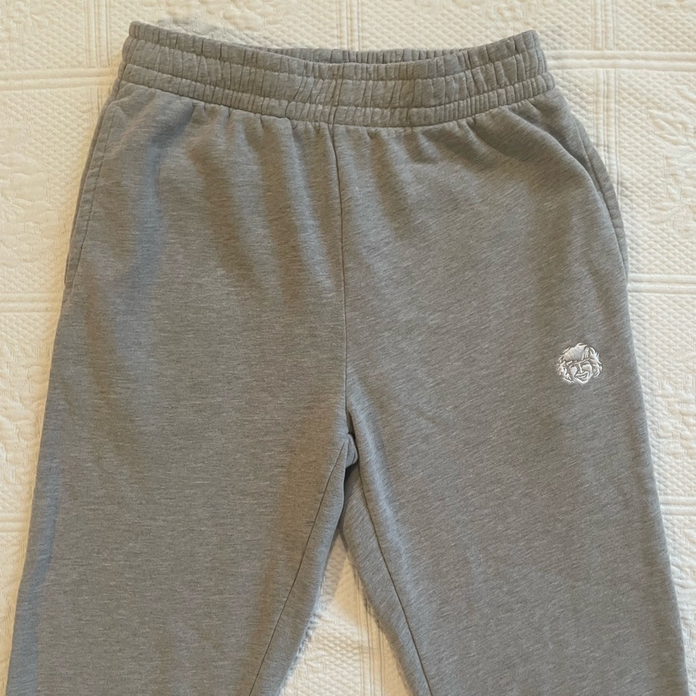 Zumiez Danny Duncan Logo Sweatpants Joggers Gray Tie Waist Pockets Small - Picture 2 of 13